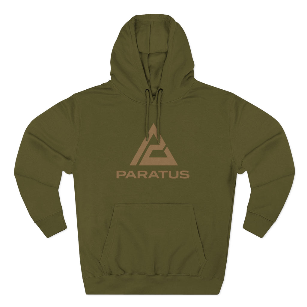 Paratus "Tip of the Spear" Fleece Hoodie — Coyote Brown logo