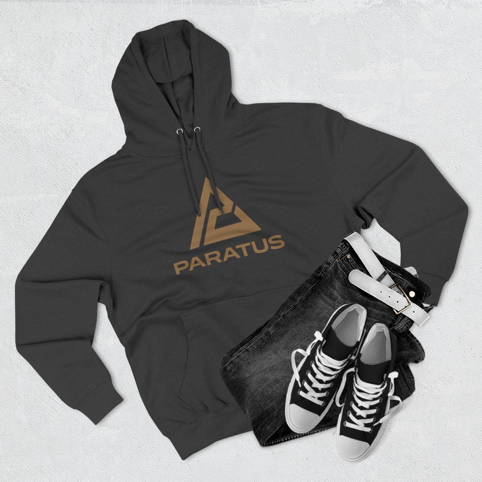 Paratus "Tip of the Spear" Fleece Hoodie — Coyote Brown logo