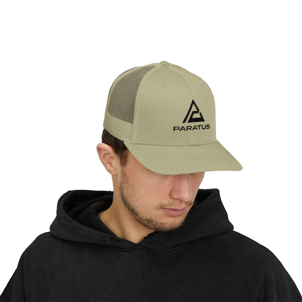Paratus Logo Trucker Cap — Black Logo