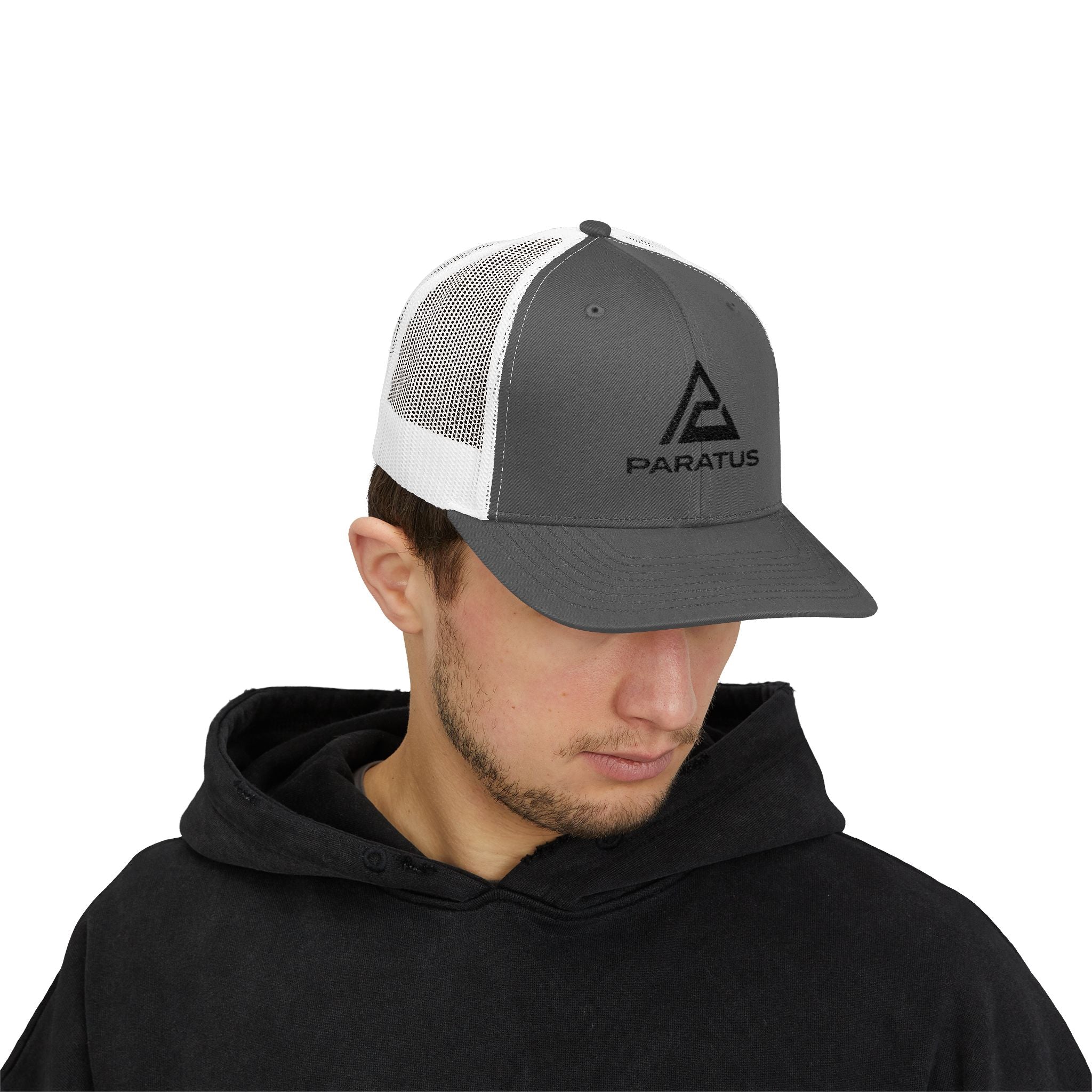 Paratus Logo Trucker Cap — Black Logo