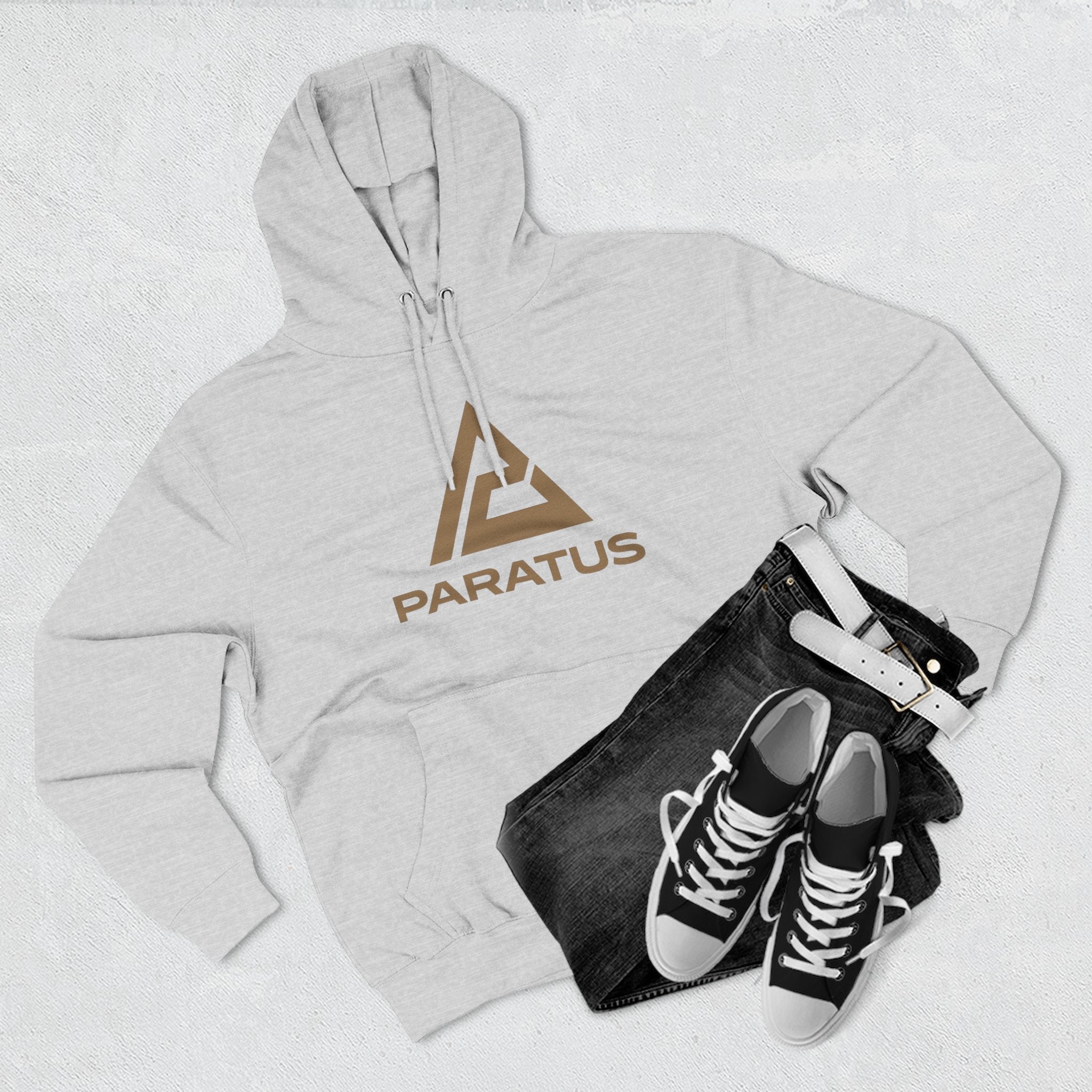 Paratus "Tip of the Spear" Fleece Hoodie — Coyote Brown logo