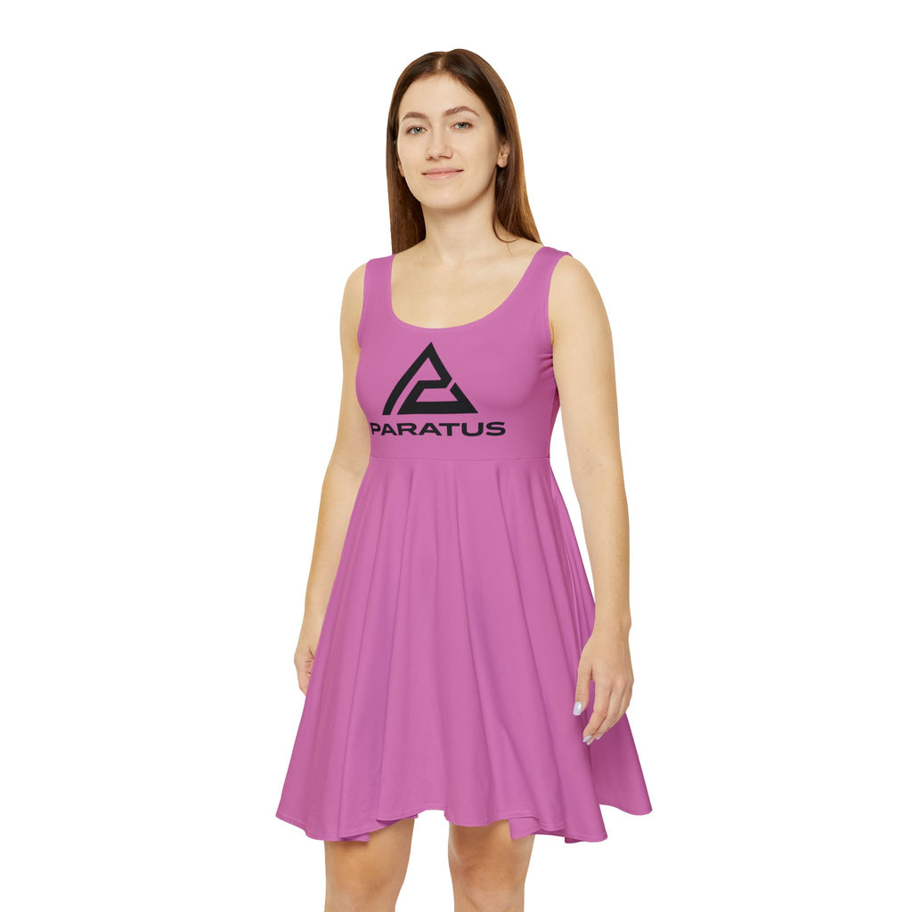 Paratus Logo Skater Dress – Black AOP Women's Casual Dress