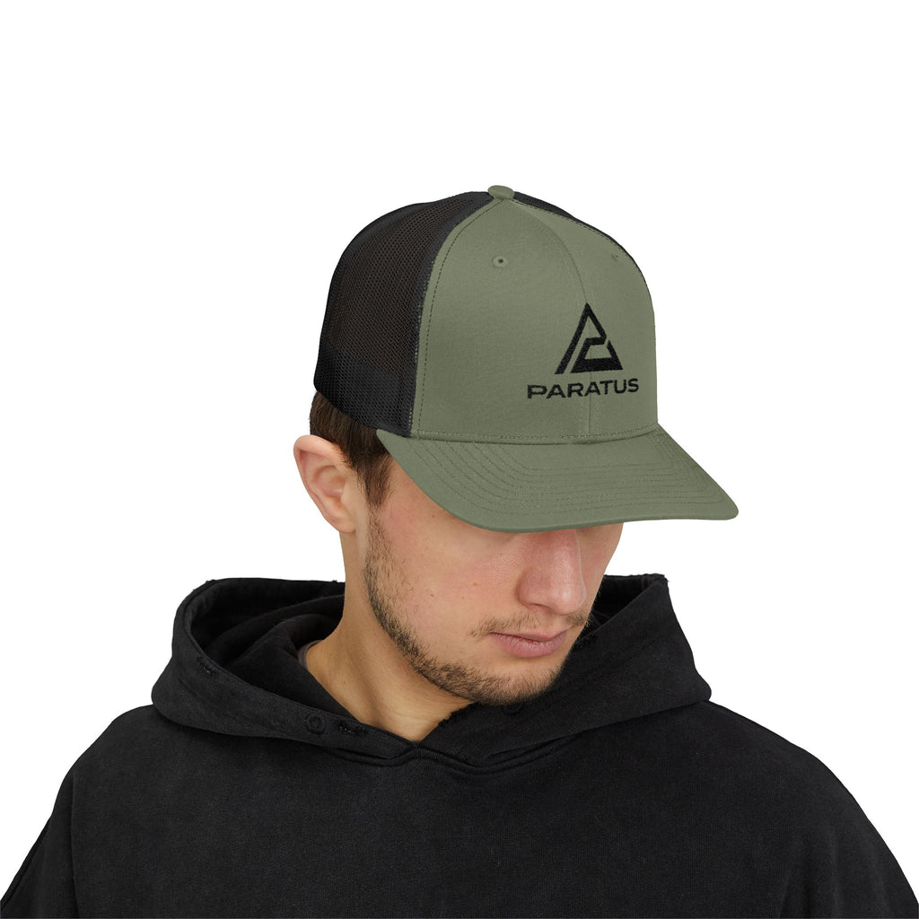 Paratus Logo Trucker Cap — Black Logo