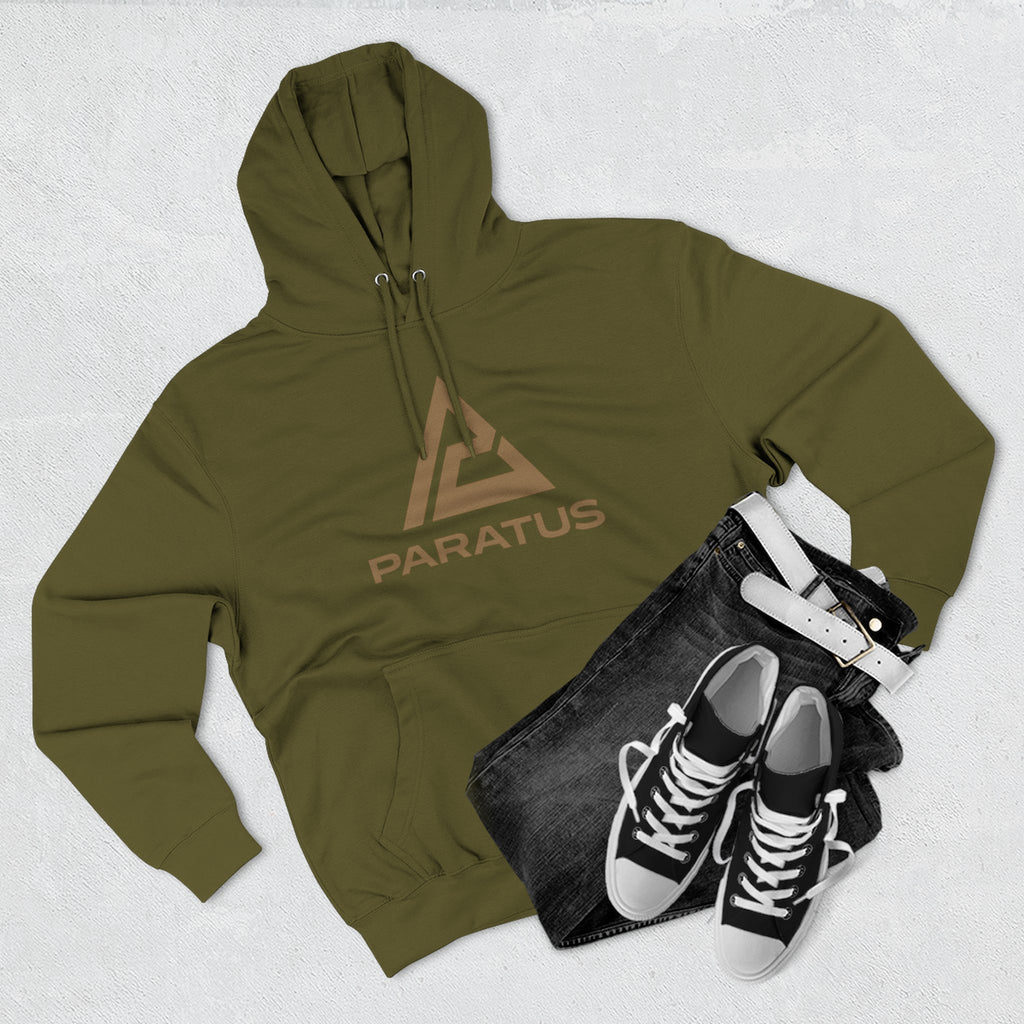 Paratus "Tip of the Spear" Fleece Hoodie — Coyote Brown logo