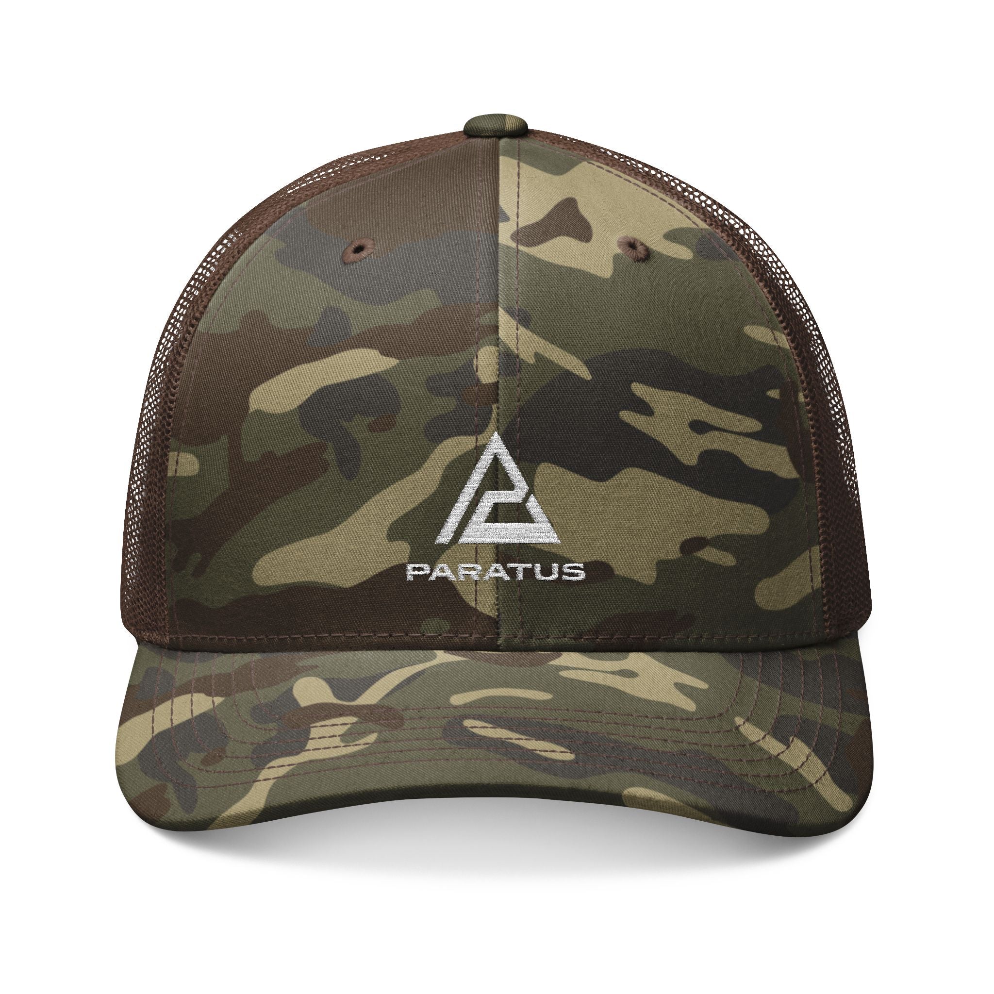 Paratus Camo Trucker Hat - Embroidered Logo