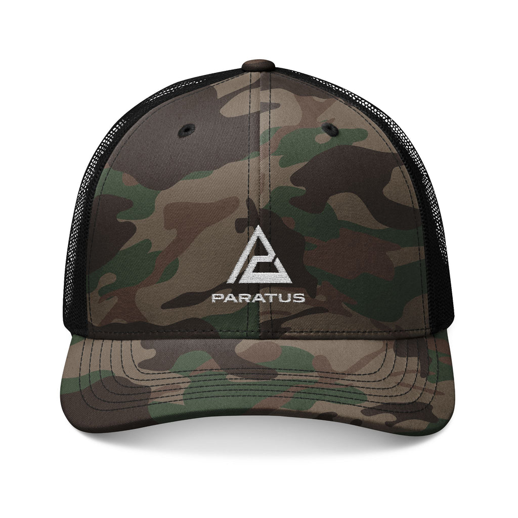 Paratus Camo Trucker Hat - Embroidered Logo