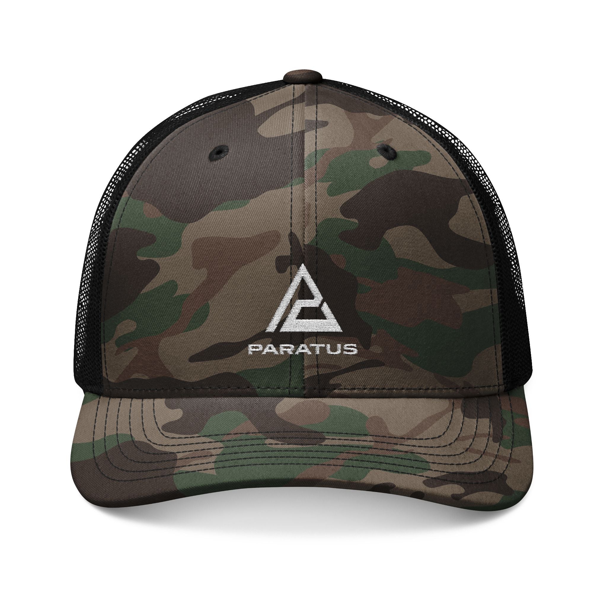 Paratus Camo Trucker Hat - Embroidered Logo