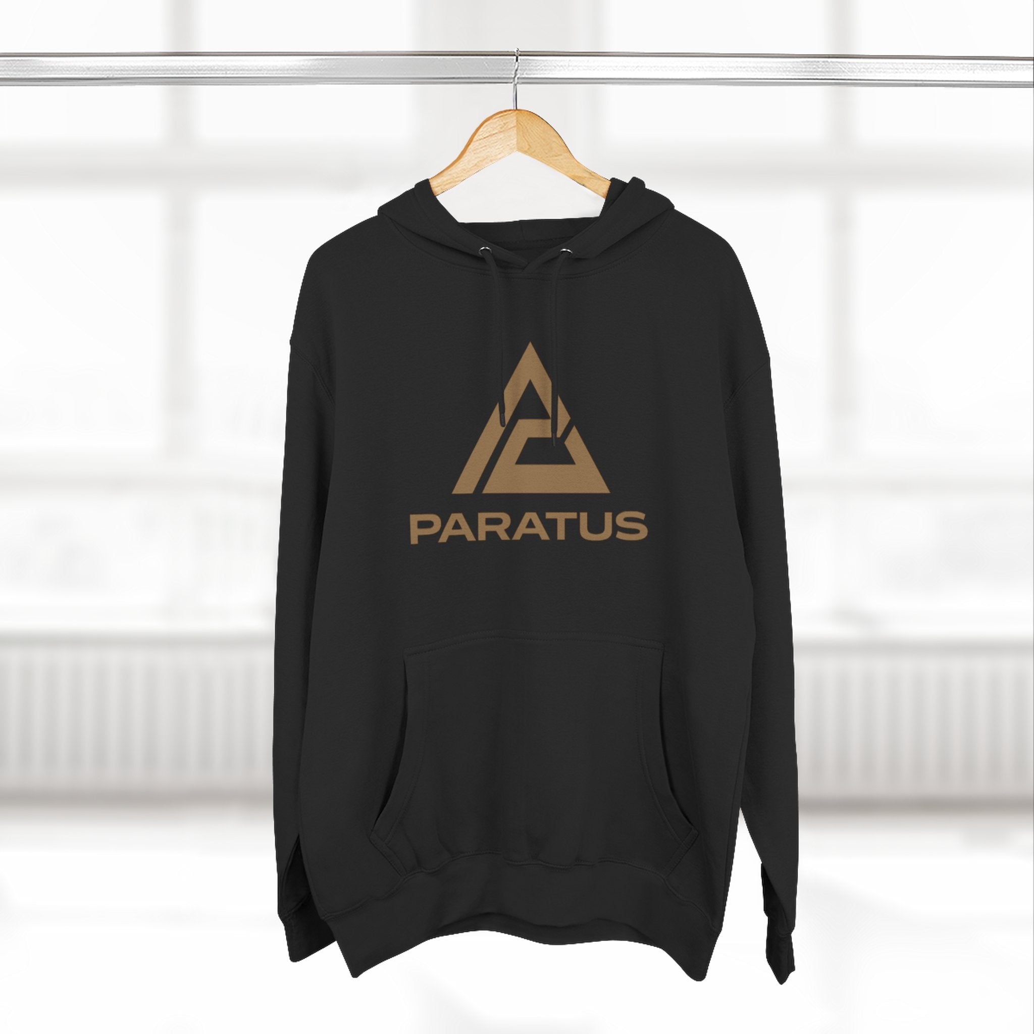 Paratus "Tip of the Spear" Fleece Hoodie — Coyote Brown logo