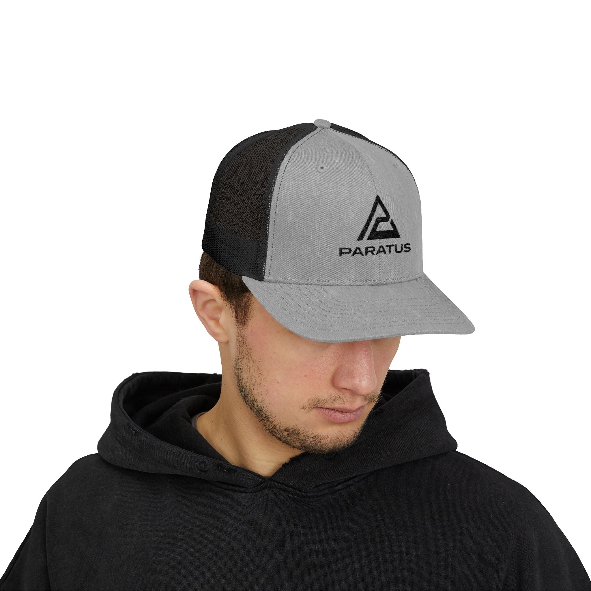 Paratus Logo Trucker Cap — Black Logo