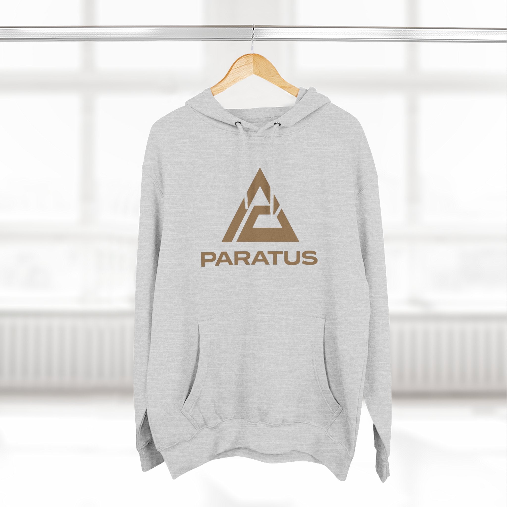 Paratus "Tip of the Spear" Fleece Hoodie — Coyote Brown logo