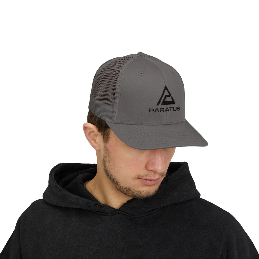 Paratus Logo Trucker Cap — Black Logo