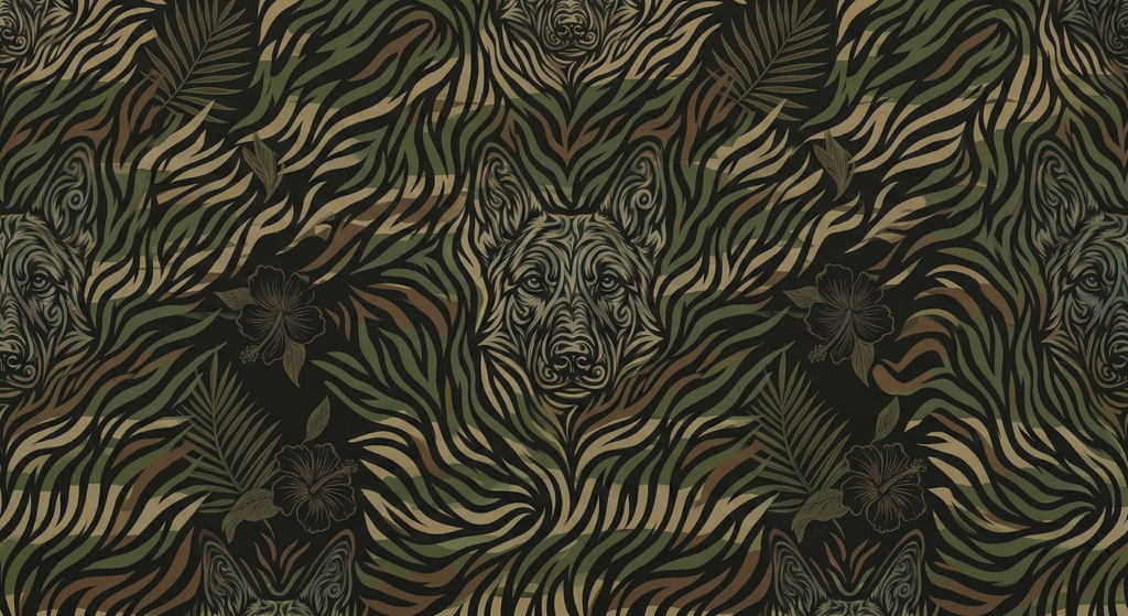 Paratus "Gray Man" Hawaiian Print Camo K9 Design Shirt