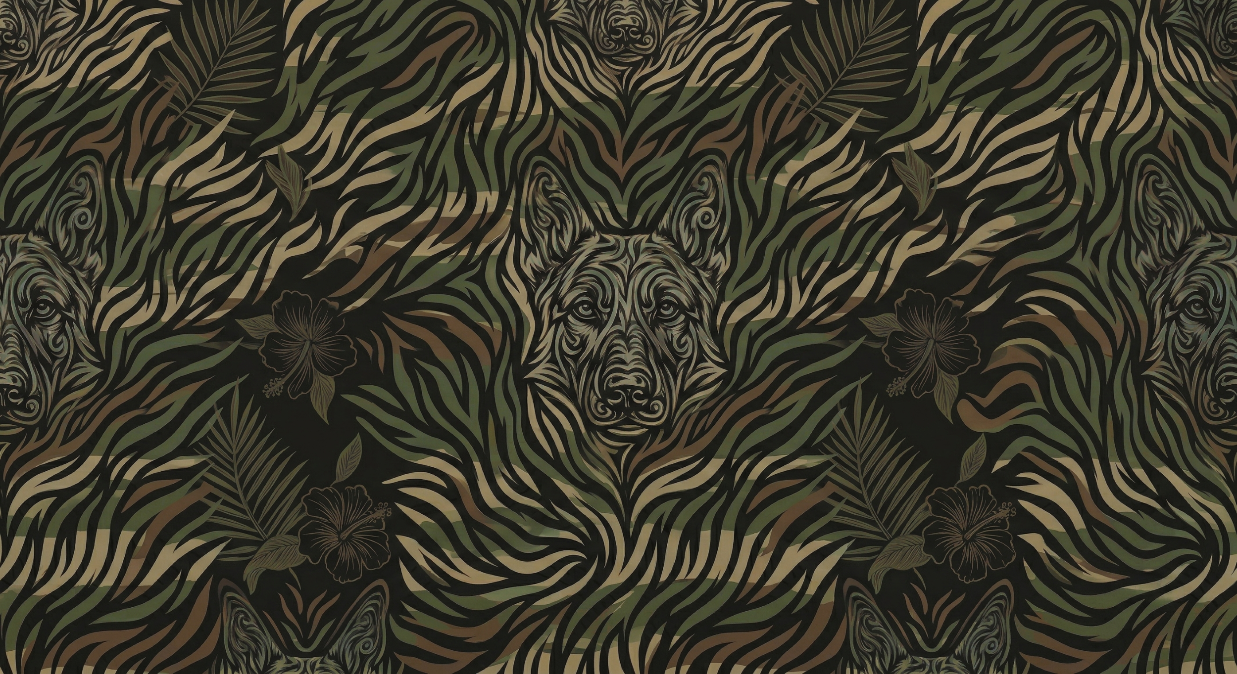 Paratus "Gray Man" Hawaiian Print Camo K9 Design Shirt