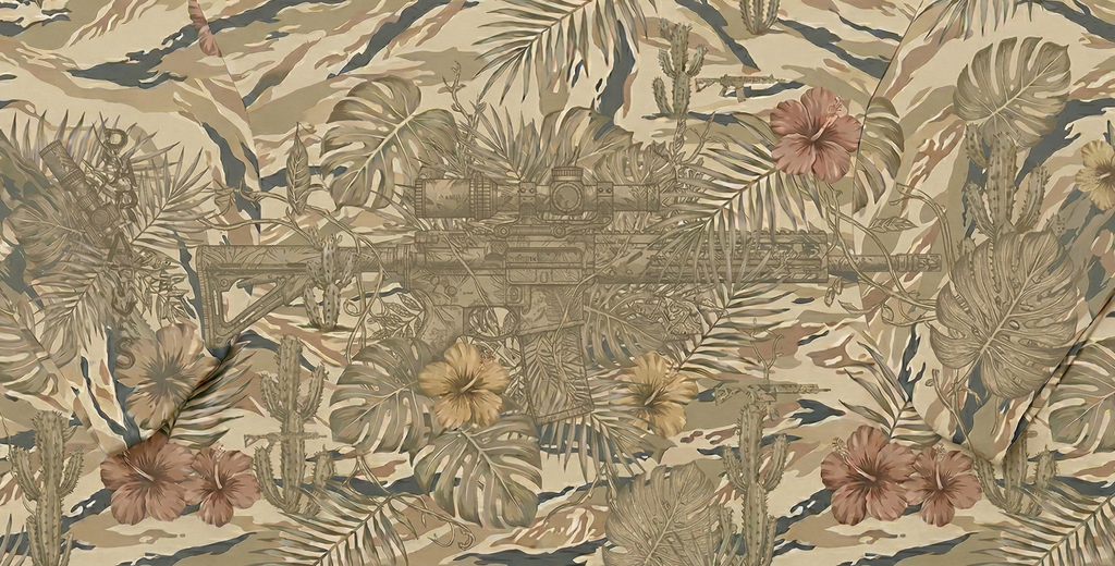 Paratus "Gray Man" Hawaiian Print MCX Arid Camo Shirt