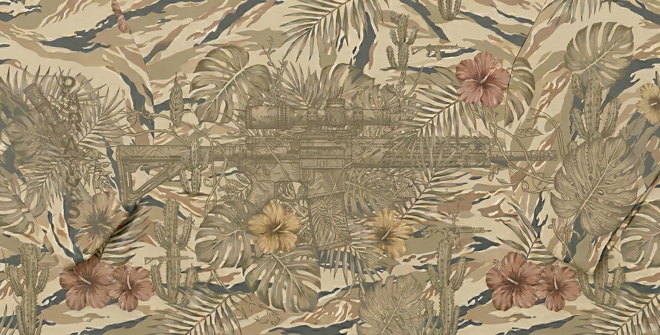 Paratus "Gray Man" Hawaiian Print MCX Arid Camo Shirt