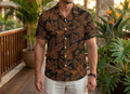Paratus "Gray Man" Hawaiian Print Tear Gas Design Shirt