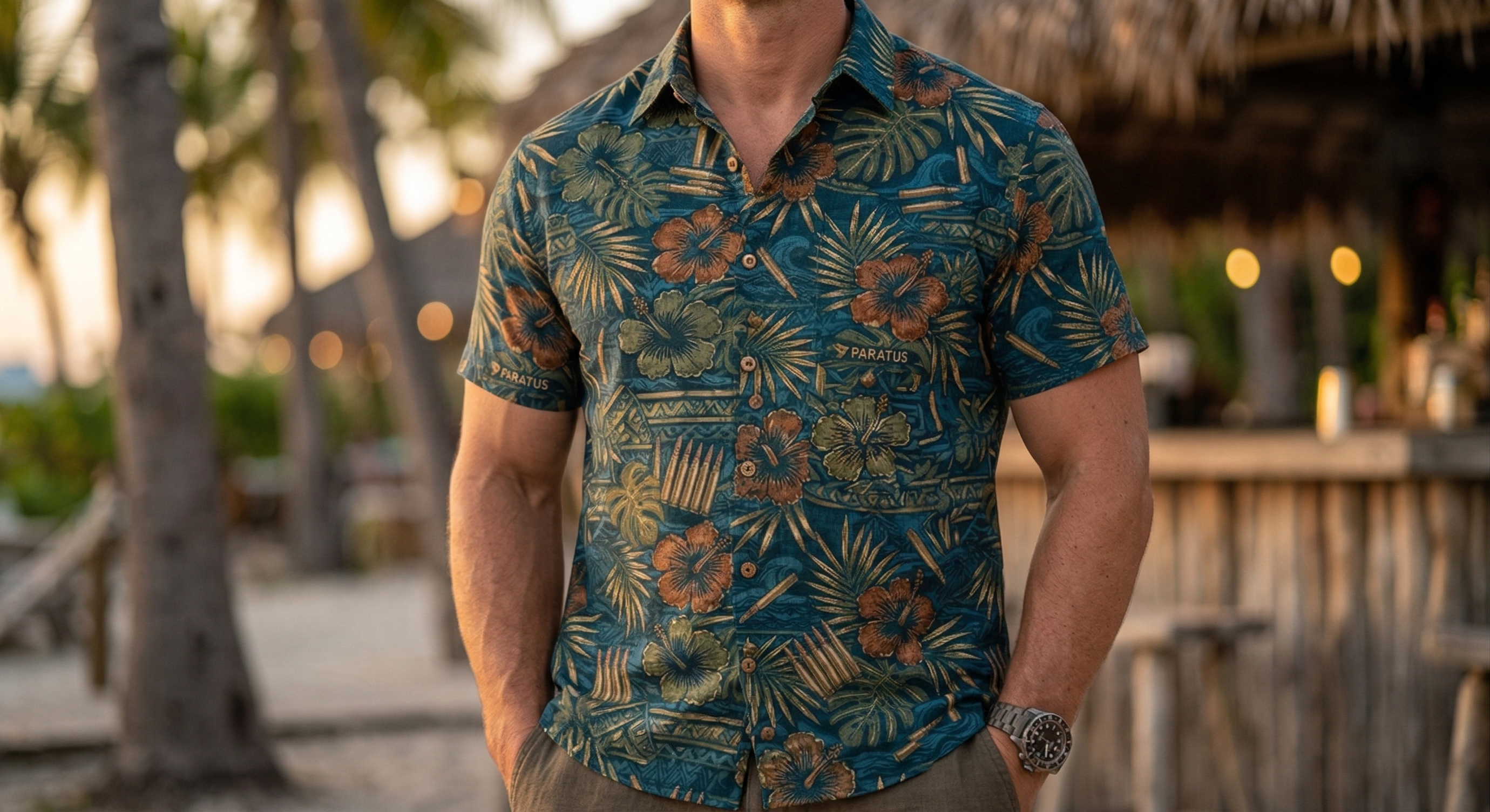 Paratus "Gray Man" Hawaiian Print .556 Casings Design