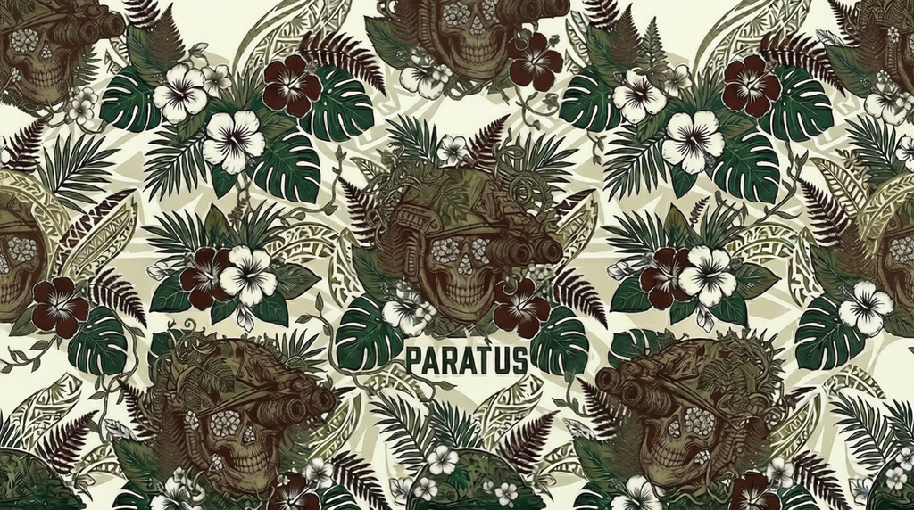 Paratus "Gray Man" Hawaiian Print Operator Design Shirt