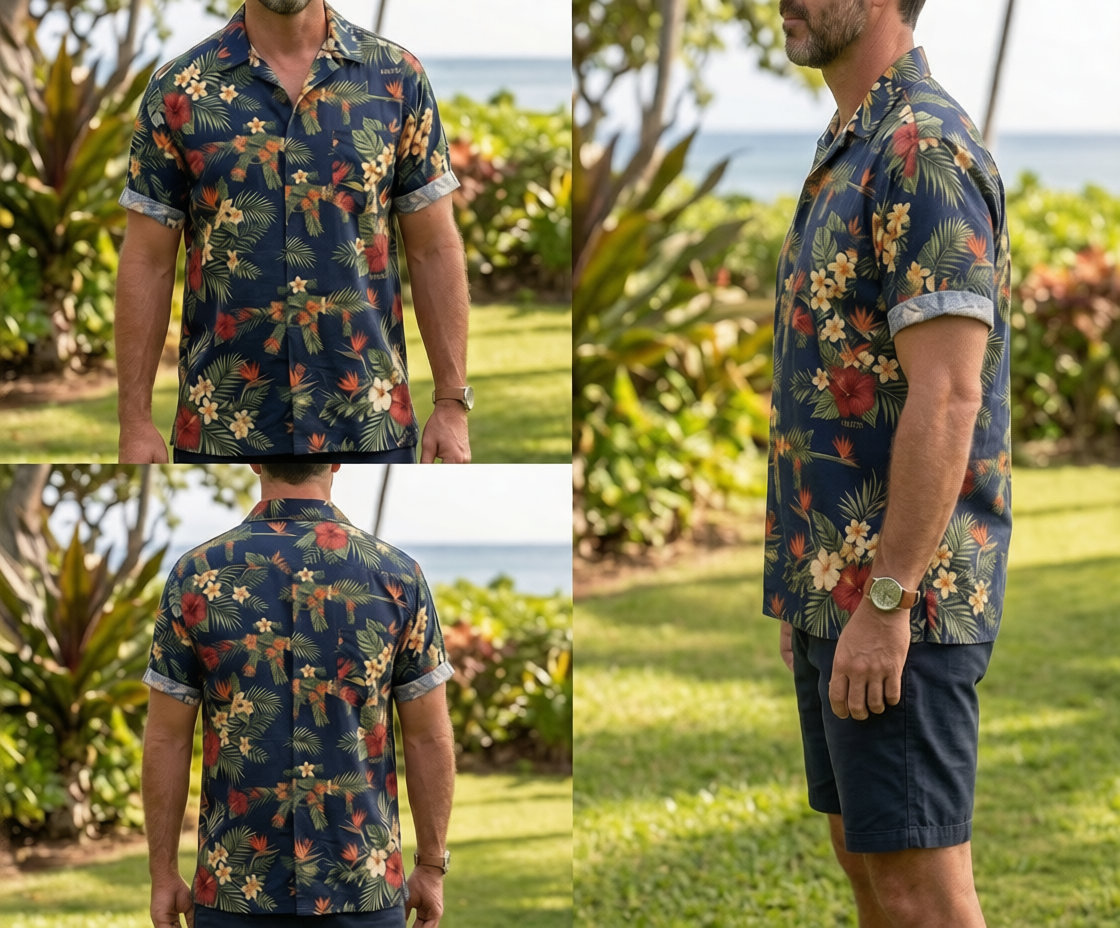 Paratus "Gray Man" Hawaiian Print Rifle Design Shirt