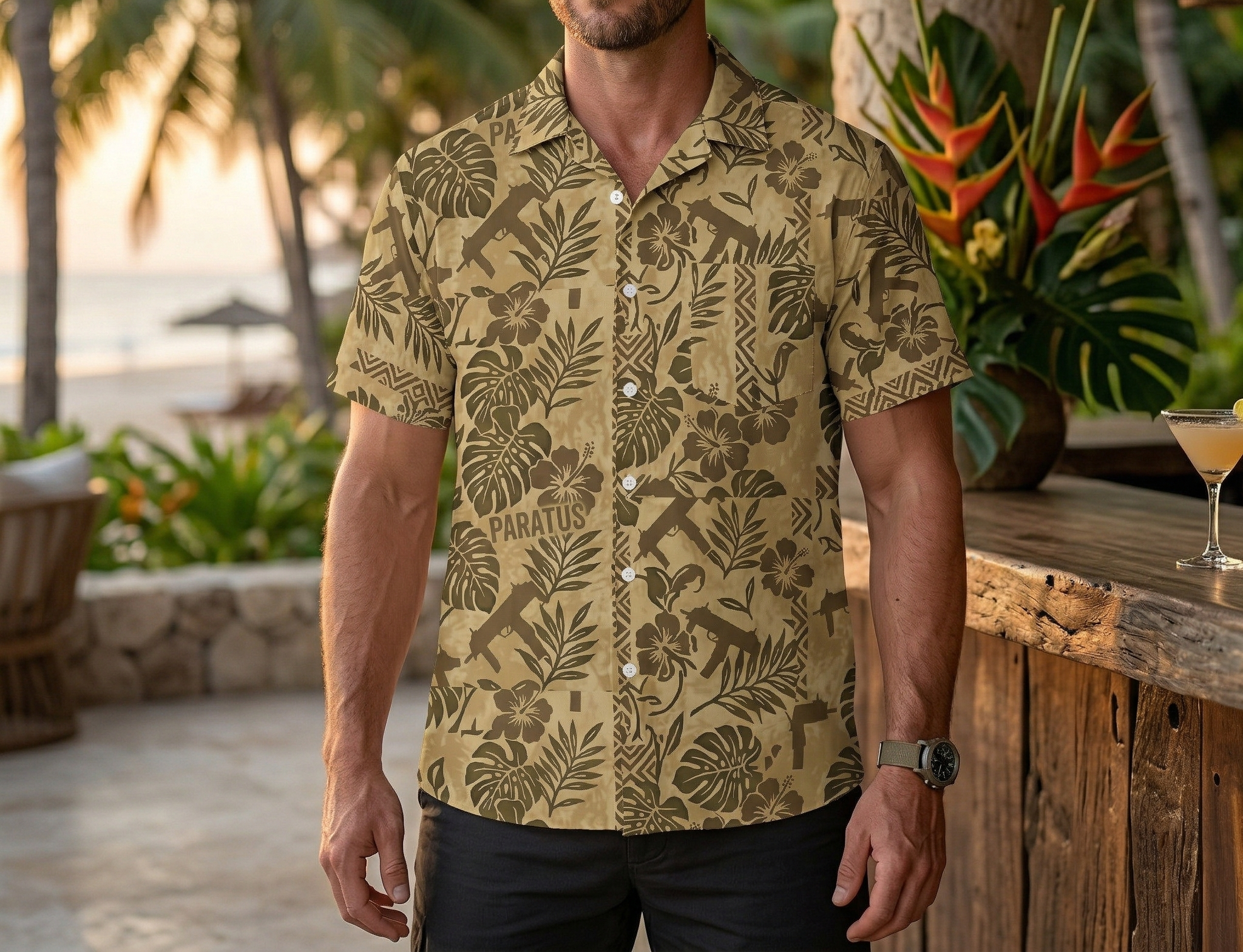 Paratus "Gray Man" Hawaiian Print MP7 Design