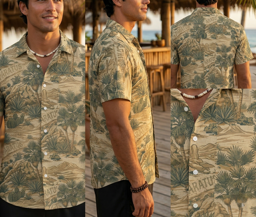 Paratus "Gray Man" Hawaiian Print California K9 Shirt